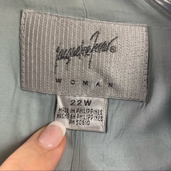 Vintage Jacqueline Ferrar 4 Button Power Blue Blazer - Picture 2 of 8